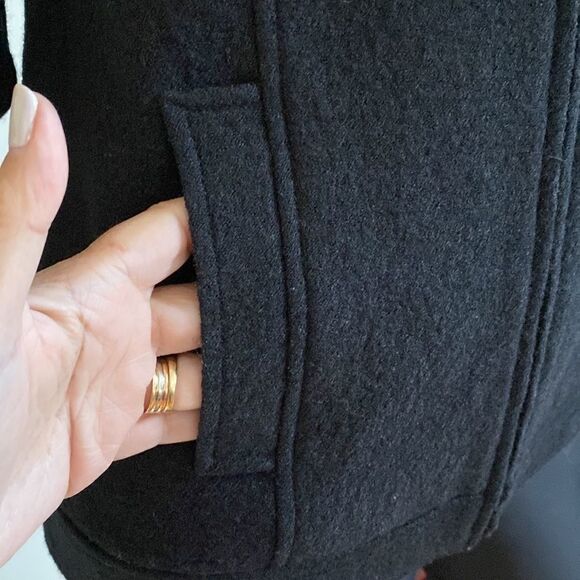 Della Spiga Zippered Black Tailored Wool Jacket - Picture 7 of 15